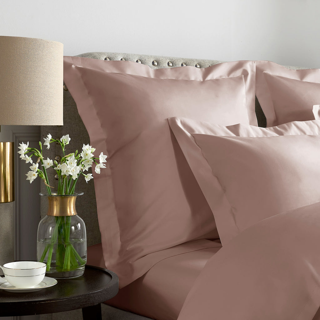 Rose Pink 1000 Thread Count Luxurious Square Pillowcase x1