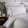 Ice Grey 800 Thread Count Duvet Cover with White Triple Row Cord Embroidery