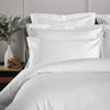 White 800 Thread Count Standard Pillowcase Pair with White Triple Row Cord Embroidery