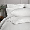 White 800 Thread Count Oxford Pillowcase Pair with White Triple Row Cord Embroidery