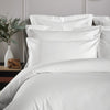 White 800 Thread Count Square Pillowcase Pair with White Triple Row Cord Embroidery