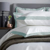 White 800 Thread Count Oxford Pillowcase Pair with Duck Egg Wide Border