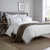 White 800 Thread Count Duvet Cover with Ice Grey Wide Border