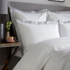 White 800 Thread Count Oxford Pillowcase Pair with Ice Grey Wide Border