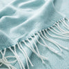 Aqua Woven Herringbone Patterned Throw