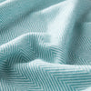 Aqua Woven Herringbone Patterned Throw