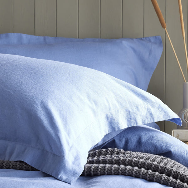 Marine Blue Private Collection Linen Blend Oxford Pillowcase Pair