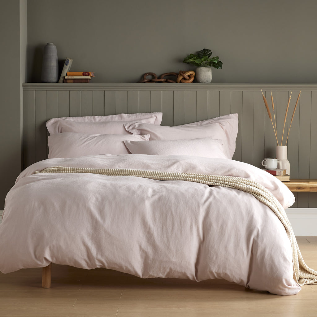 Rose Linen Blend Duvet Cover