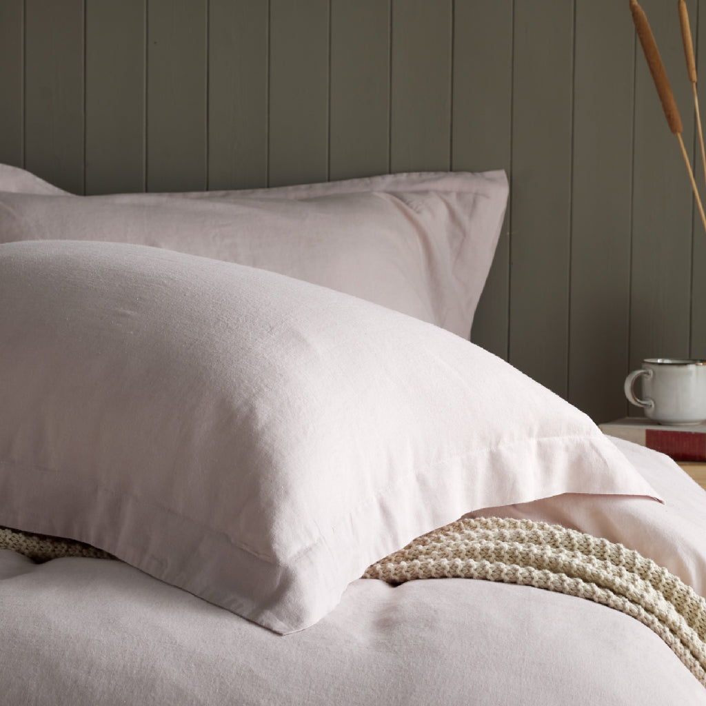 Rose Linen Blend Oxford Pillowcase Pair